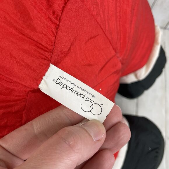 Large Department 56 Santa Claus Puffy Nylon Plush - Vintage - Picture 9 of 13